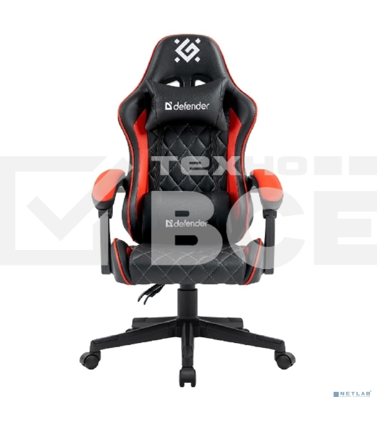 Кресло игровое Defender Majestic черный/красный, класс 4, PU