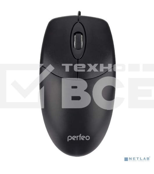 Мышь проводная Perfeo DEBUT черный, 1000 dpi, USB, кнопки - 3