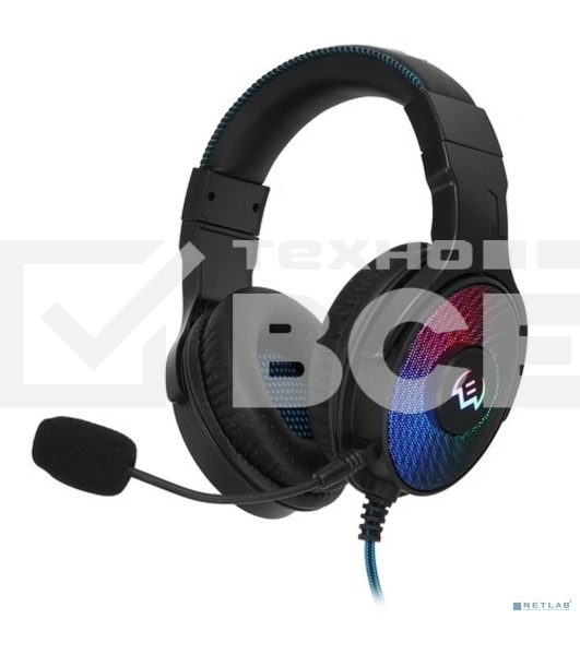 Игровые наушники SVEN AP-U1500MV с микрофоном черные (USB, LED, 7.1, mini jack O 3,5 мм (4 pin), 50 мм, RGb подсветка)