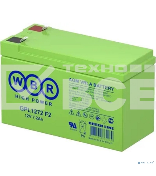 Батарея WBR GPL 1272 (12V 7.2Ah)