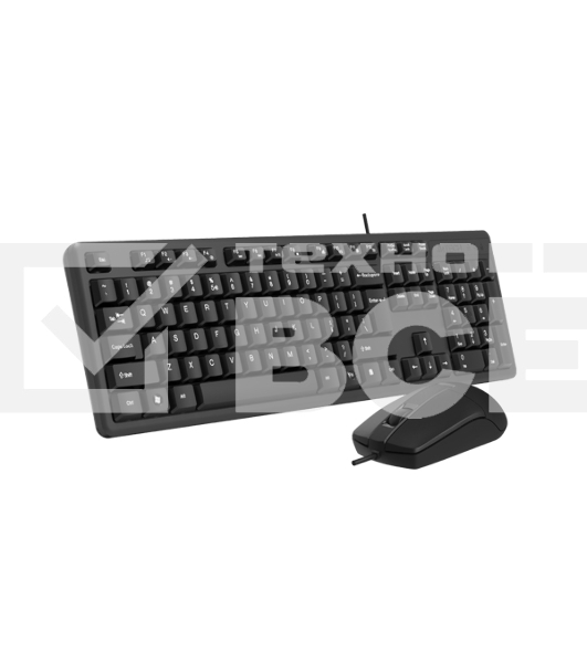 Комплект клавиатура+мышь A4Tech KK-3330 проводной, USB, 1200 DPI, чёрный