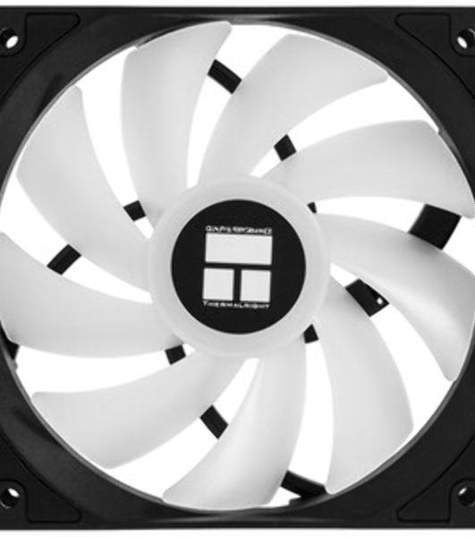 Кулер для корпуса Thermaltight TL-C12C-S (120x120x25мм, 4-pin PWM, ARGB, 66.17CFM, 25.6dBA, 1550RPM, черный)