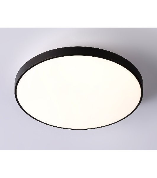 Потолочный светодиодный светильник Ambrella light FZ1224 BK черный IP44 13W 4200K D232*50 (Без ПДУ)