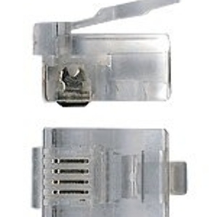 Коннектор медный Lanmaster UTP 4 контакта 100 шт TWT-PL12-6P4C RJ12 кат.3