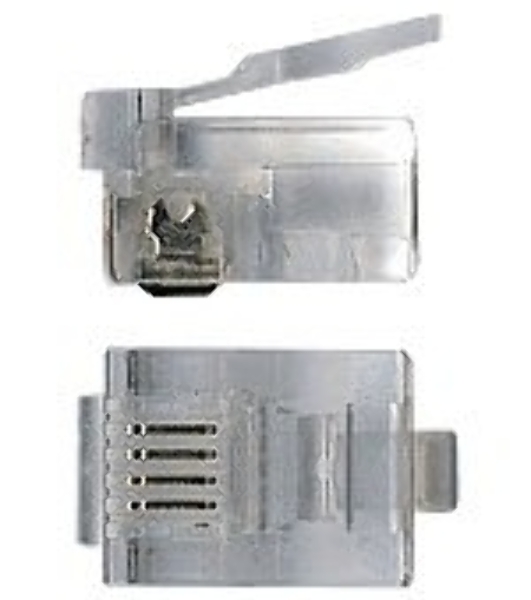 Коннектор медный Lanmaster UTP 4 контакта 100 шт TWT-PL12-6P4C RJ12 кат.3