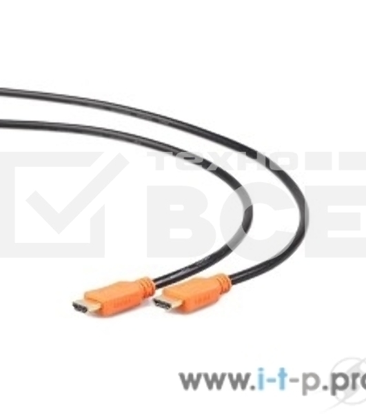 Кабель Cablexpert HDMI CC-HDMI4L-6, 19M/19M, v2.0, серия Light, позол.разъемы, экран, 1.8м, черный, пакет