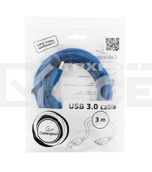Кабель Gembird PRO CCP-mUSB3-AMBM-10, USB 3.0 кабель для соед. 3м А-microB (9 pin) позол.конт., пакет