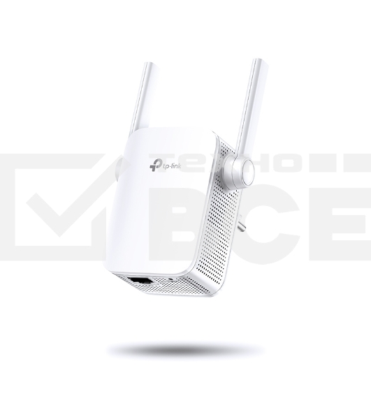 Двухдиапазонный усилитель беспроводного сигнала TP-Link (ретранслятор), 867 Мбит/с на 5 ГГц + 300 Мбит/с на 2,4 ГГц (SOHO RE305) поставляется без кабеля RJ-45