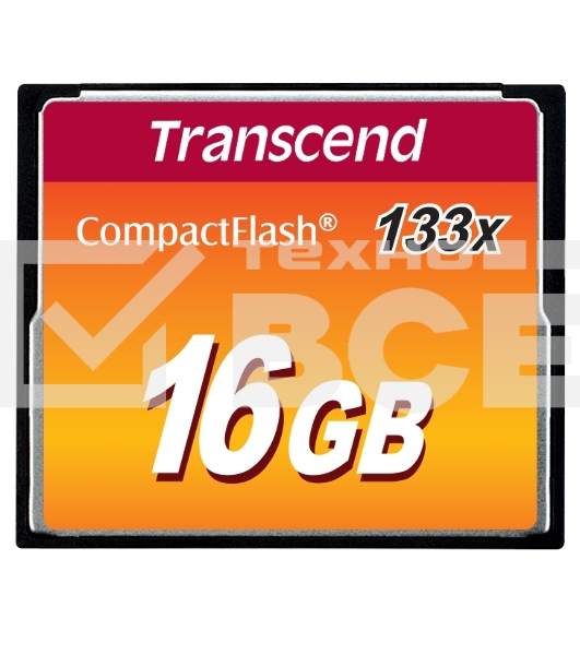 Флеш карта Transcend CF TS16GCF133/CF (Compact Flash)/16 ГБ/40 МБ/с
