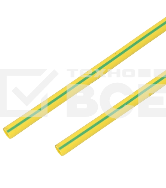 Термоусадочная трубка PROconnect 20/10 мм, желто-зеленая, упаковка 10 шт. по 1 м
