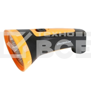 Фонарь LED 3807M (аккум. 220В черный/жел. 7 LED 2 режима SLA пласт. коробка) Ultraflash 12868