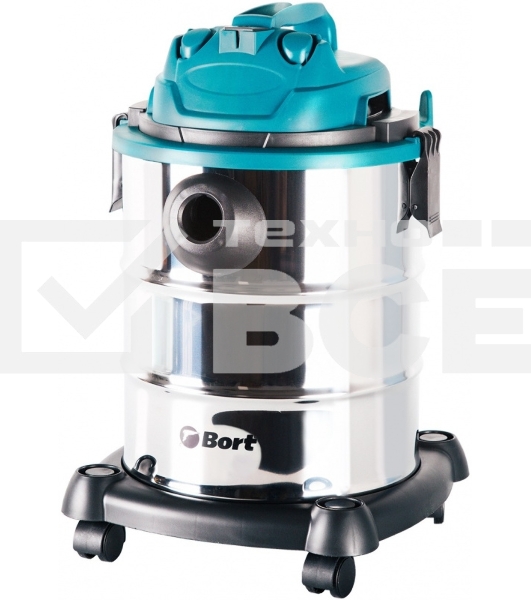Пылесос строительный Bort BSS-1325 [91272218] { 1300 Вт, вместимость 25 л, 29 л/сек, 5,3 кг, набор аксессуаров 6 шт }