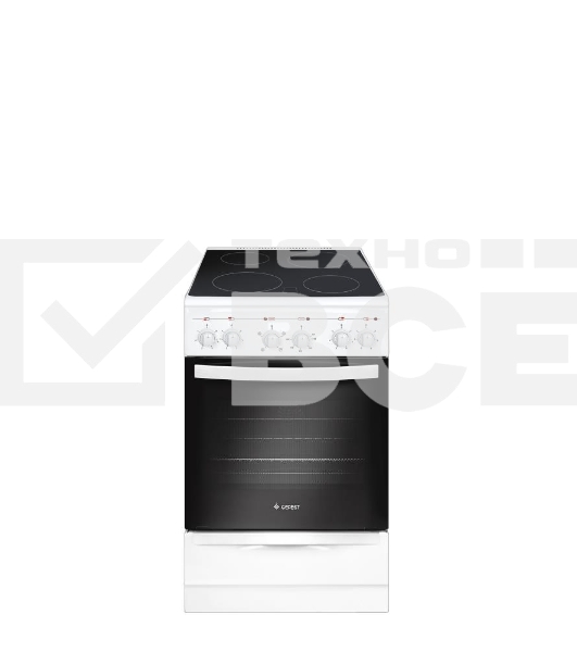 Электрическая плита Gefest 5160-02 0095 Цвет белый. 50х58.5х85 см. Объём духовки 52 л. электрогриль, конвекция, подсветка