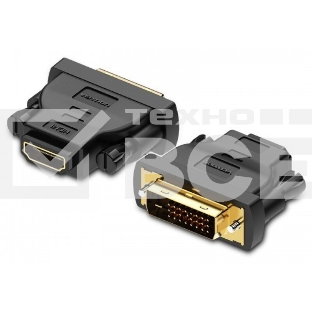 Адаптер-переходник Vention DVI 24+1 M/ HDMI 19F Двунаправленный