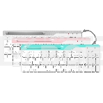 Клавиатура A4Tech Fstyler FBK25 беспроводная, USB, Bluetooth/Радиоканал, белый/серый, фото6