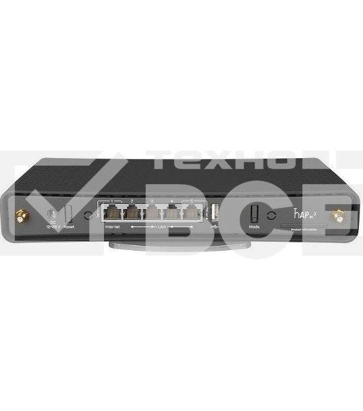 Беспроводной маршрутизатор MikroTik hAP ac3 with 4-core 716 MHz CPU, 256MB RAM, 5 x Gigabit LAN (PoE-out on port#5)