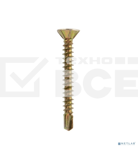 Саморез оконный KRANZ сверло, 3.9х32, желтый цинк, короб (500 шт./уп.)