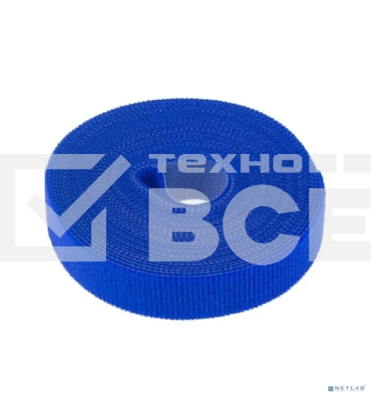 Лента-липучка многоразовая 5 м х 20 мм, синяя (1 шт.) Rexant