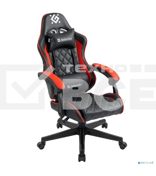 Кресло игровое Defender Majestic черный/красный, класс 4, PU