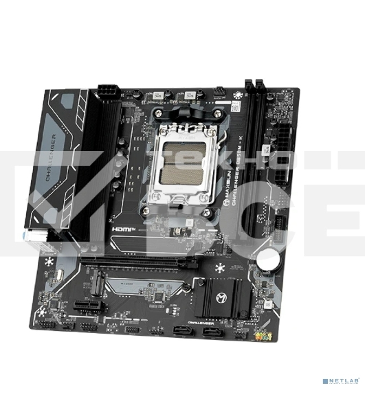Материнская плата Maxsun Challenger B850M-K, AM5, AMD B850, 2xDDR5, 2xSATA, 1xM.2, 1xPCIe 5.0 x16, 1xPCIe 3.0 x1, 1xHDMI, 1x1Gb LAN, 4xUSB-A 5Gbps, 2xUSB-A 2.0, 2x3.5 мм, 5.1, mATX