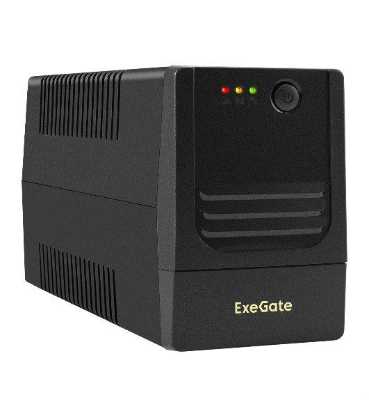 ИБП ExeGate Power NB-800.LED.AVR.2SH.USB (800VA/480W, LED, AVR, 2*Schuko, USB, батарея 12V 9Ah, Black)