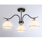 Светильник Ambrella light TR3161/3 BK/FGD черный/золото E27/3 max 60W D580*300, фото3
