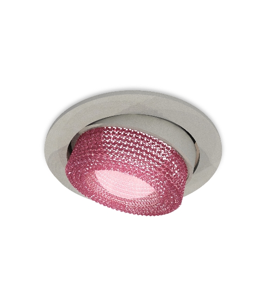 Комплект встраиваемого поворотного светильника Ambrella light XC7653062 SGR/PI серый песок/розовый MR16 GU5.3 (C7653, N7193)