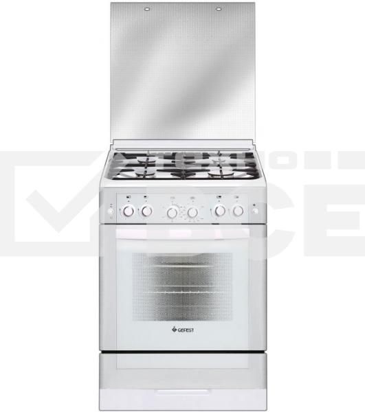 Плита газовая Gefest ПГ 6300-02 0040 белый, конфорок 4 шт, духовка 52 л, 60 см x 85 см x 60 см