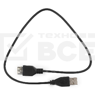 Кабель удлинительГарнизонUSB 2.0, AM/AF, 0.5м, пакет (GCC-USB2-AMAF-0.5M)