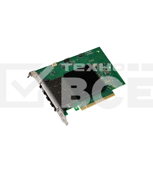Сетевая карта Intel E810-XXVDA4, 4xSFP28 ports, 25GbE, PCI-E x16 gen3/gen4, iWARP/RoCEv2, IEEE 1588 PTP, ADQ, iSCSI, NFS, VMDq. PCI-SIG* SR-IOV Capable