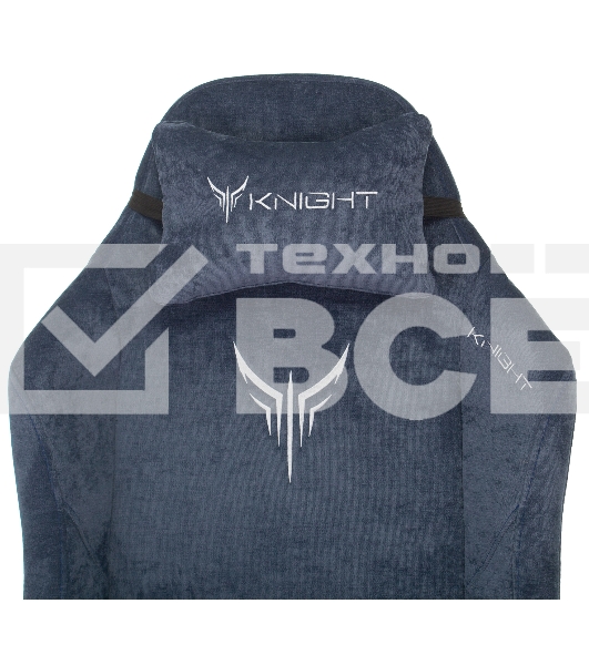 Кресло игровое Knight N1 Fabric синий Light-27 с подголов. крестовина металл