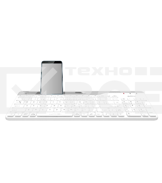 Клавиатура A4Tech Fstyler FBK25 беспроводная, USB, Bluetooth/Радиоканал, белый/серый