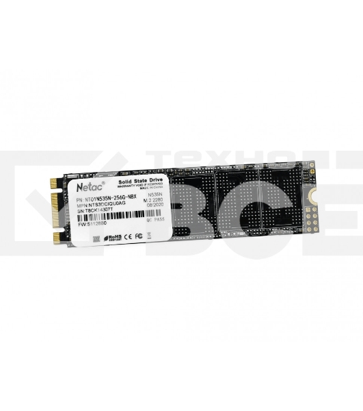 Накопитель SSD Netac N535N, 256GB, M.2 2280, SATA-III, R/W 560/520