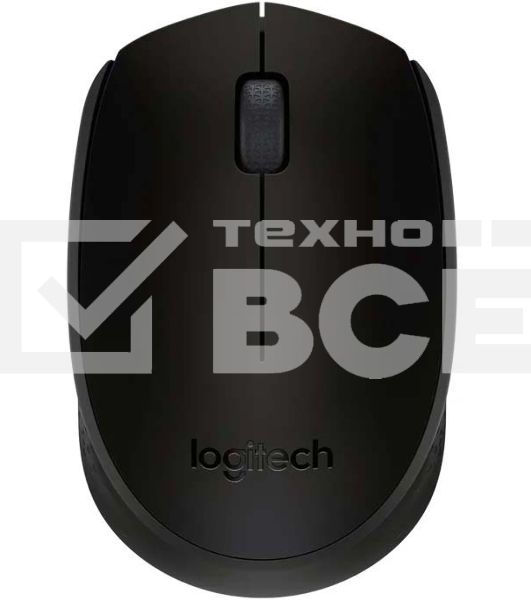Мышь беспроводная Logitech M171 черный/серый, 1000 dpi, радиоканал, USB, кнопки - 3