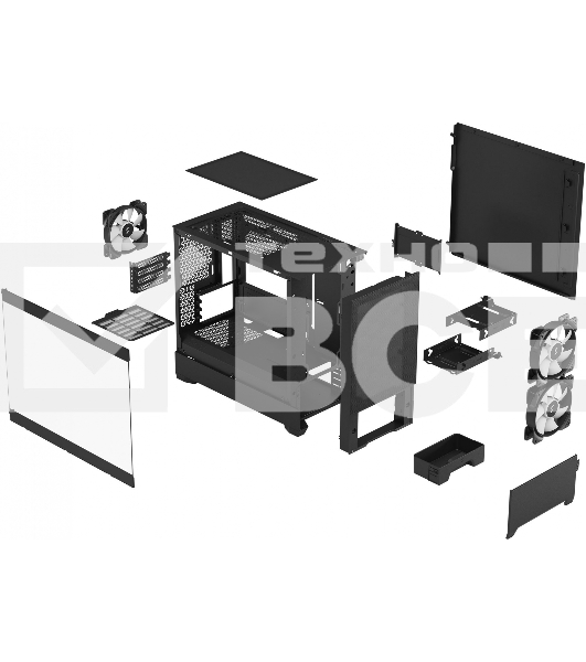 Компьютерный корпус Fractal Design Pop Mini Air RGb черный TG Clear Tint FD-C-POR1M-06