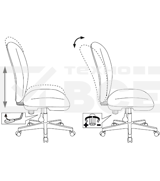 Кресло детское Бюрократ KD-W10/26-29-1 оранжевый 26-29-1 (пластик белый)