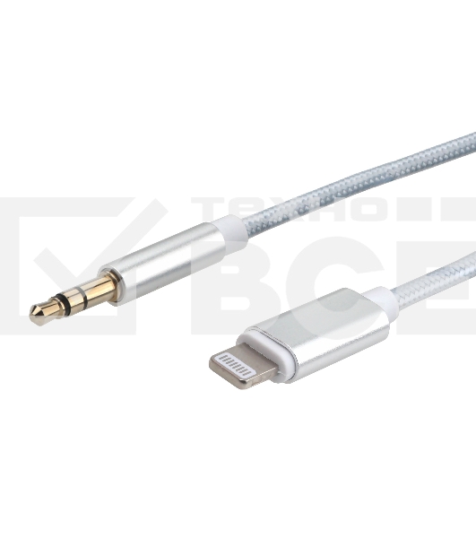 Кабель-переходник USB Cablexpert CCAB-AP35M-1M-W, Lightning/Jack3.5, Mobile, 1м, белый, коробка