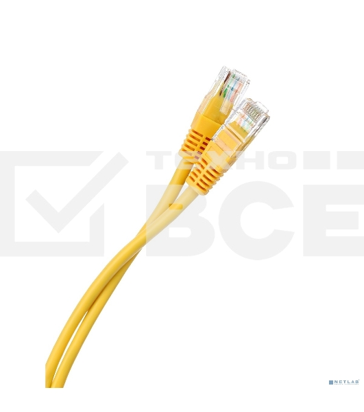 Патчкорд литой 'Aopen' UTP кат.5е 10м желтый 