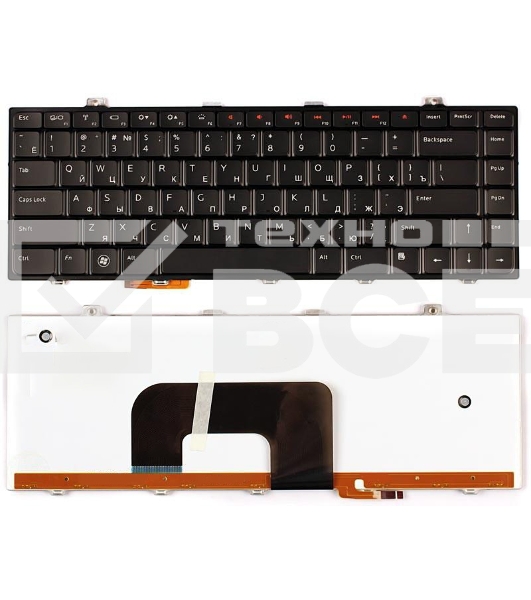 Клавиатура для ноутбука Dell Studio 14 14z 1440 1450 1457 черная с подсветкой