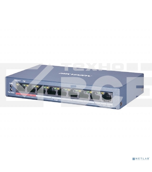 Коммутатор Hikvision DS-3E0109P-E/M(B) 9x100Mb 8PoE+ 58W неуправляемый
