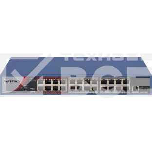 Коммутатор Hikvision DS-3E0326P-E/M(C) (L2) 25x100Мбит/с 1SFP 24PoE 230W неуправляемый