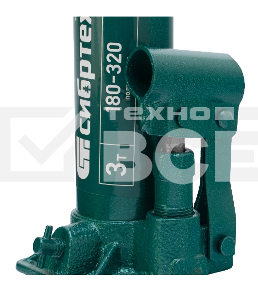 Домкрат гидравлический Сибртех бутылочный, 3т, 180-320 мм