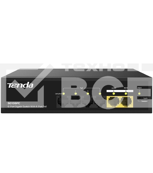 Коммутатор TENDA SG106PC 6PORT 10/100/1000M