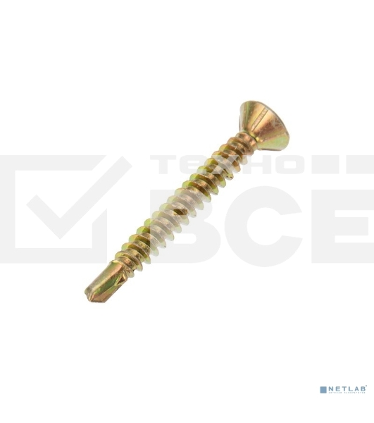 Саморез оконный KRANZ сверло, 3.9х32, желтый цинк, короб (500 шт./уп.)