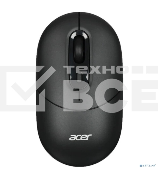 Мышь беспроводная Acer OMR301 черный, 1600 dpi, радиоканал, Bluetooth, USB, кнопки - 4