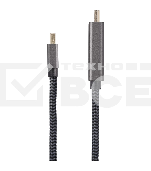 Кабель miniDisplayPort M-> HDMI M 4K@60Hz 1.8m Telecom,оплетка (TA562M-1.8M)