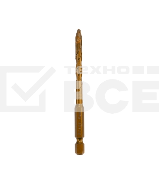 Сверло по стеклу и керамике Kranz сухое сверление, 6мм, шестигранный хвостовик