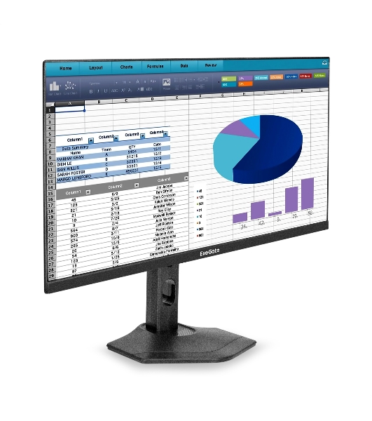 Монитор 23.8' ExeGate ProSmart EZ2400C IPS 1920x1080, 75 Гц, 3 мс, 16:9, 250 кд/м², VGA, HDMI 2.0, DP 1.2, USB, 3.5 Jack, динамики (2x3 Вт), FreeSync, черный