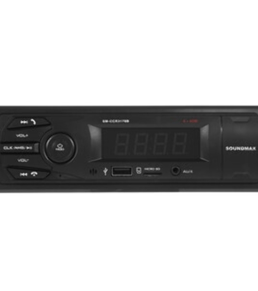 Автомагнитола Soundmax SM-CCR3179B, 1 DIN, Bluetooth, USB Type-A, AUX