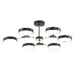 Люстра светодиодная на штанге Ambrella light FL516334/6 BK/FGD черный/золото 108W 3000-6000K D780*210 (без ПДУ), фото11